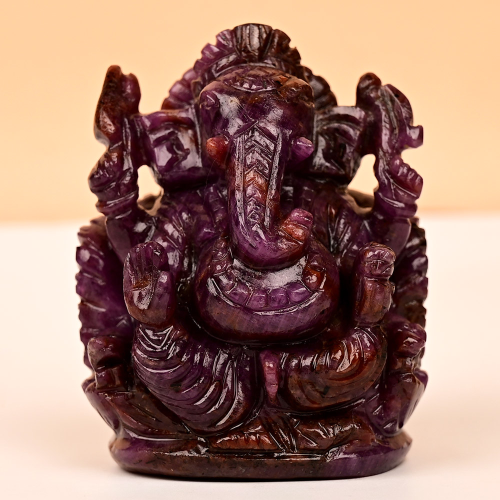 Ruby Ganesha Idol - 1693 Carats