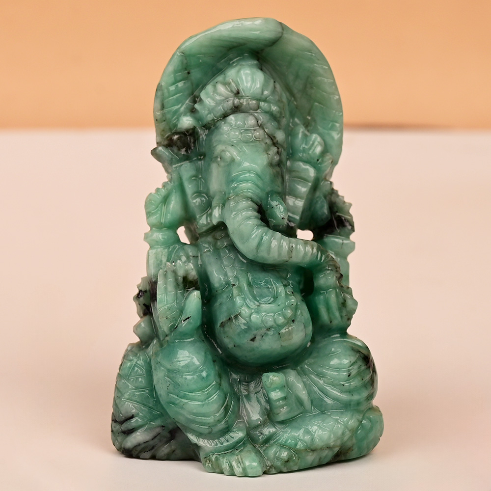 Emerald Ganesha Idol - 509.10 Carats