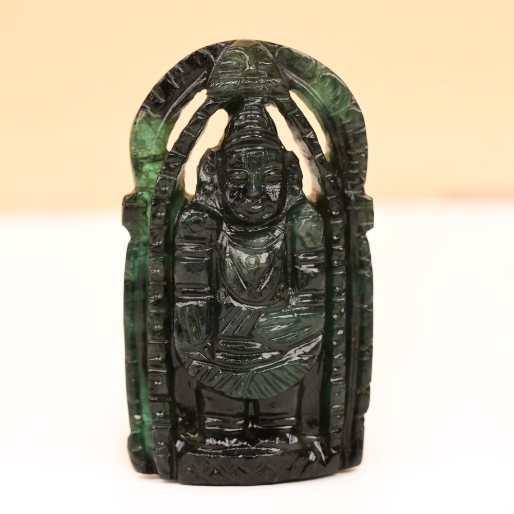 Tirupati Balaji Emerald Idol - 185 Carats