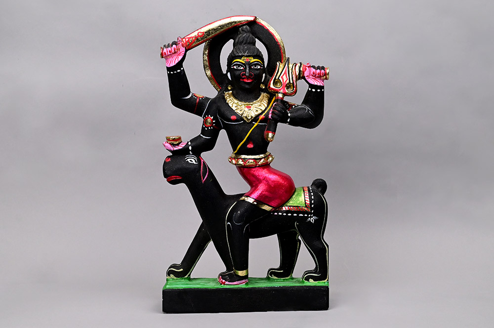 Kaal Bhairav Black Marble Idol