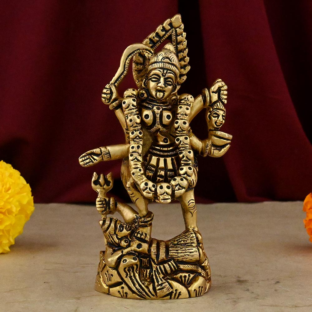 Goddess Maha Kaali Brass Idol
