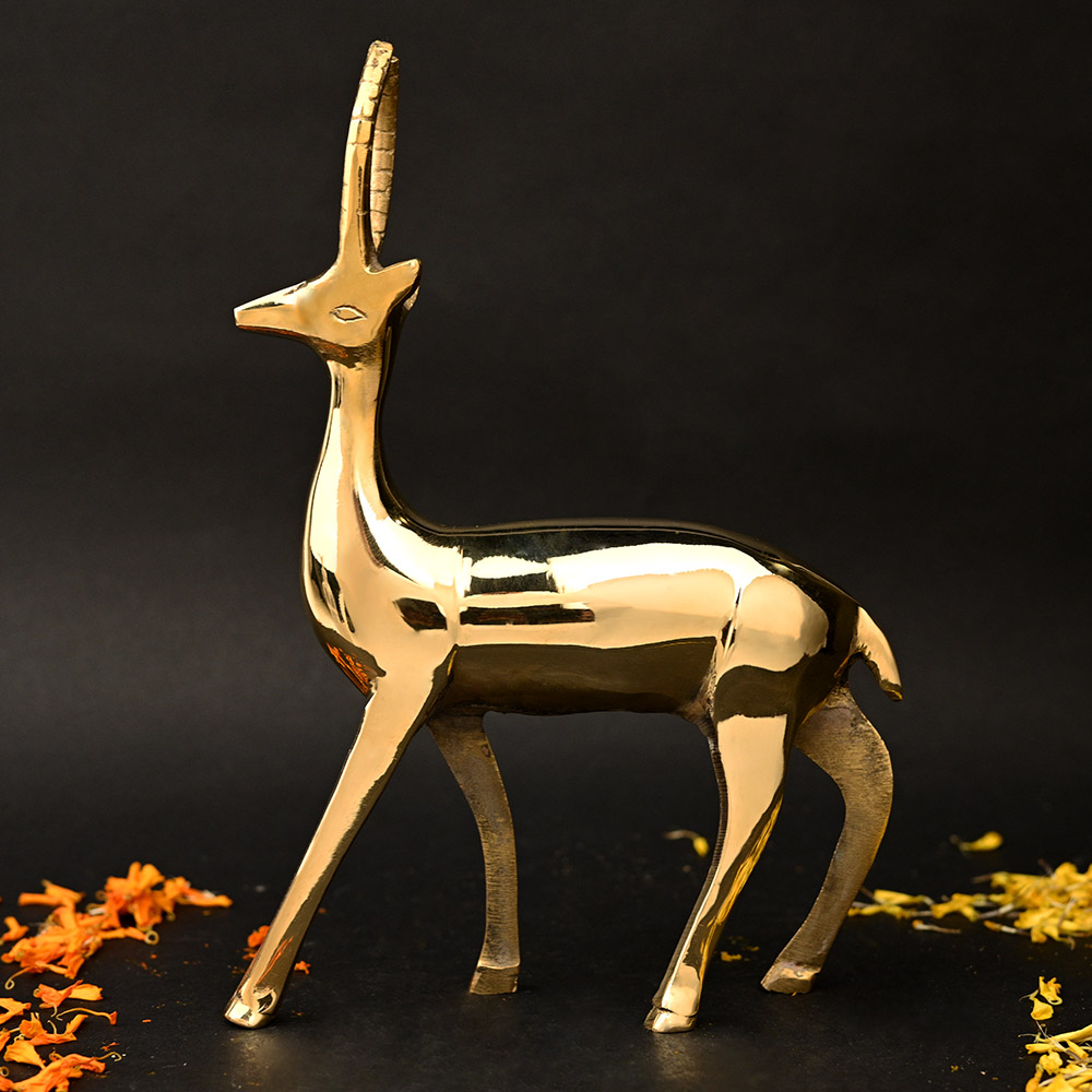 Brass Deer Idol