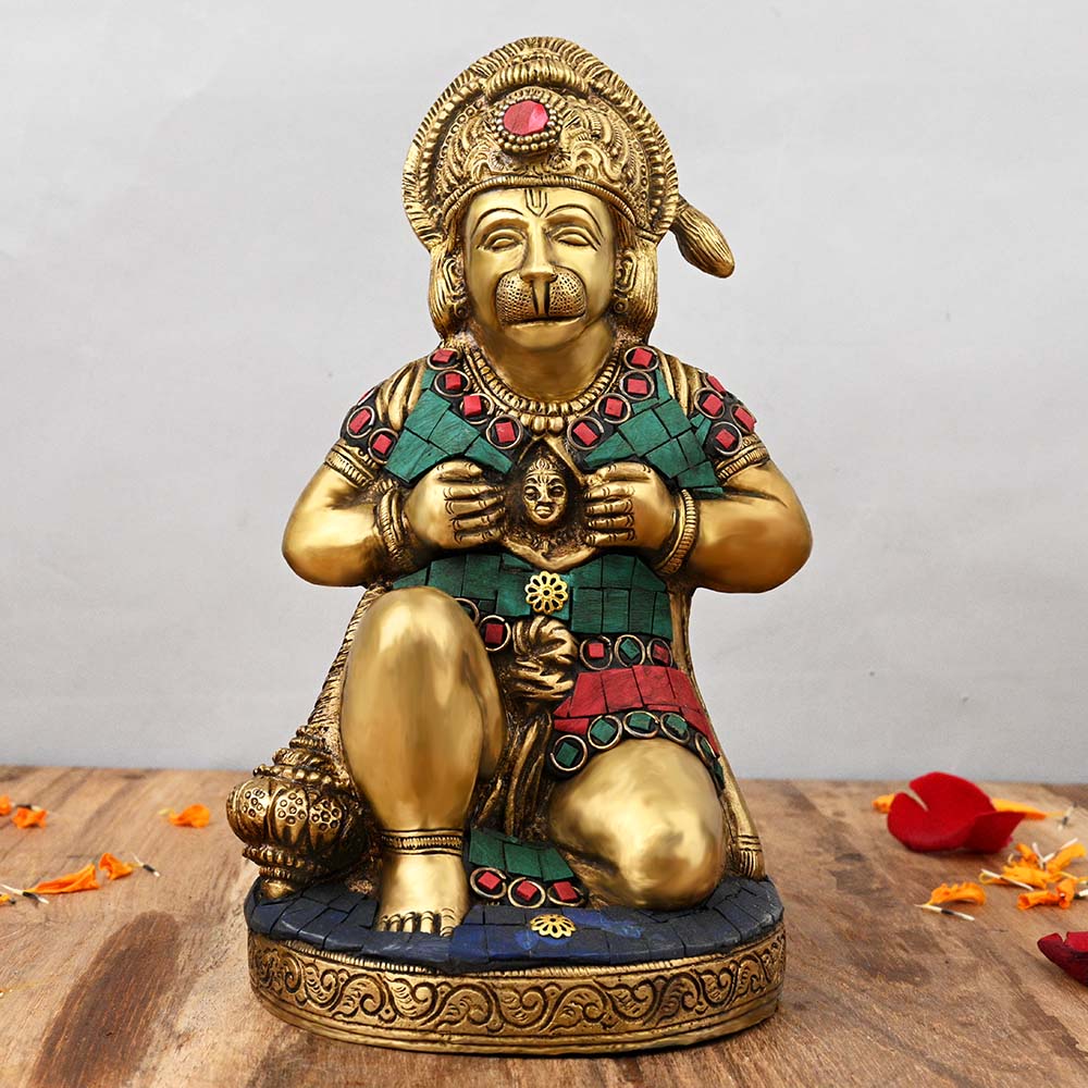 Ram Bhakt Hanuman Brass Statue