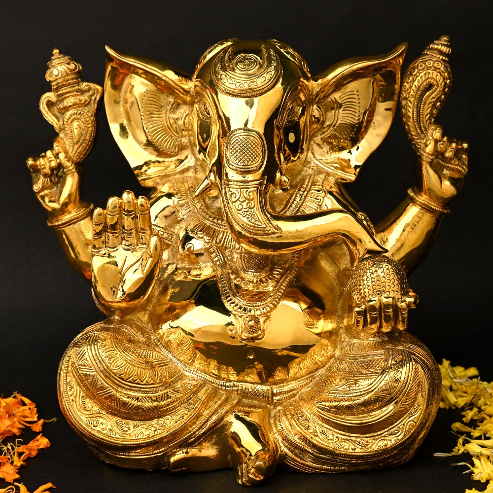 Gajakarna Ganesh Superfine Brass Idol
