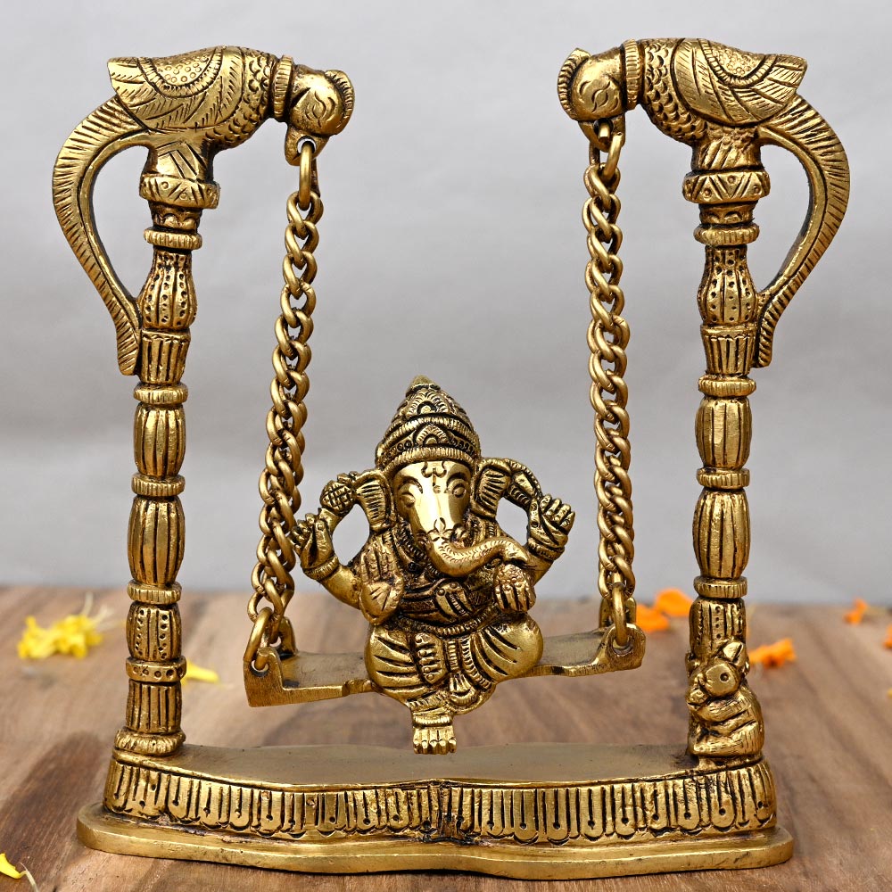 Swing Ganesha Brass Statue