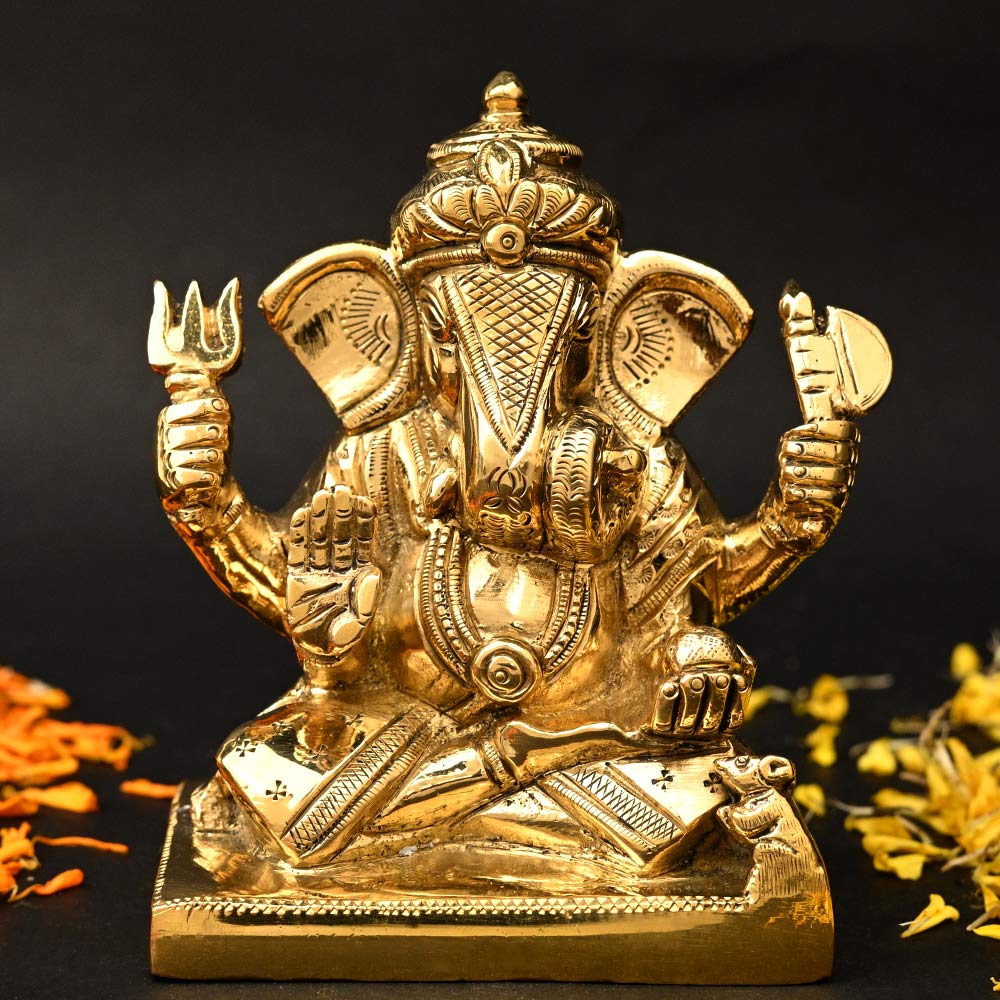 Lord Ganesha in Brass - III