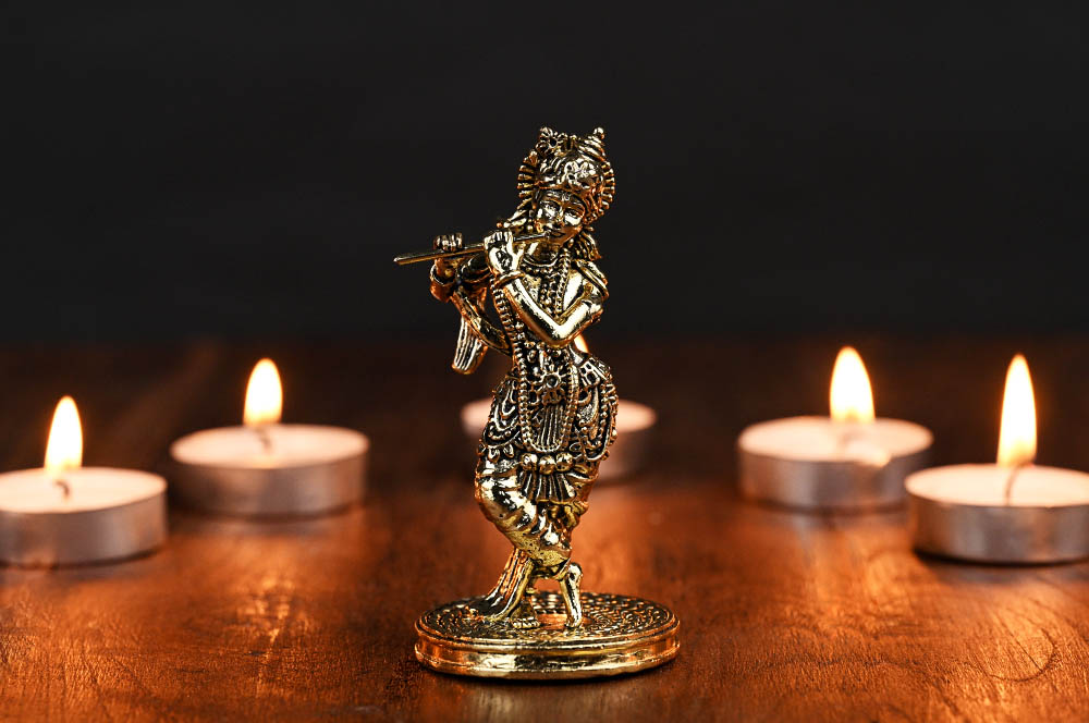 Bansuri Krishna Ashtadhatu Idol