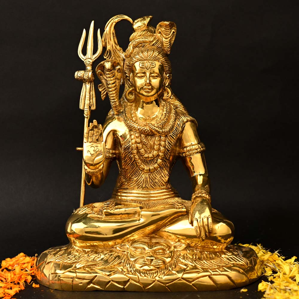 Blessing Shiva Brass Idol
