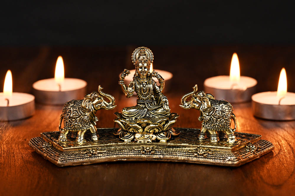 Gajalaxmi Ashtadhatu Idol