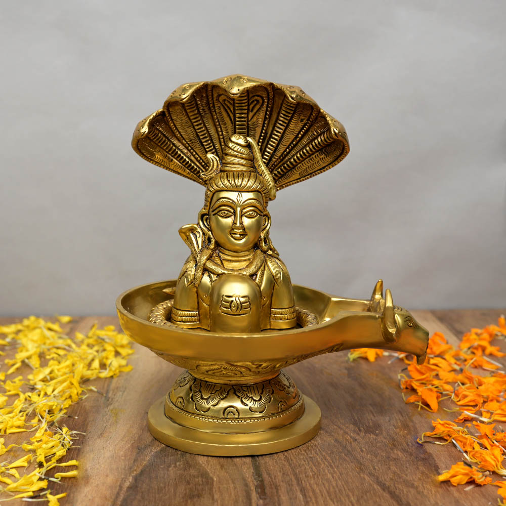 Shiva in Shivling Brass Idol