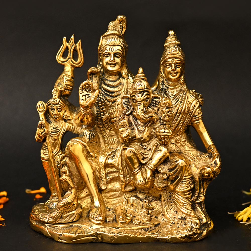 Shiv Parivar Statue in Brass
