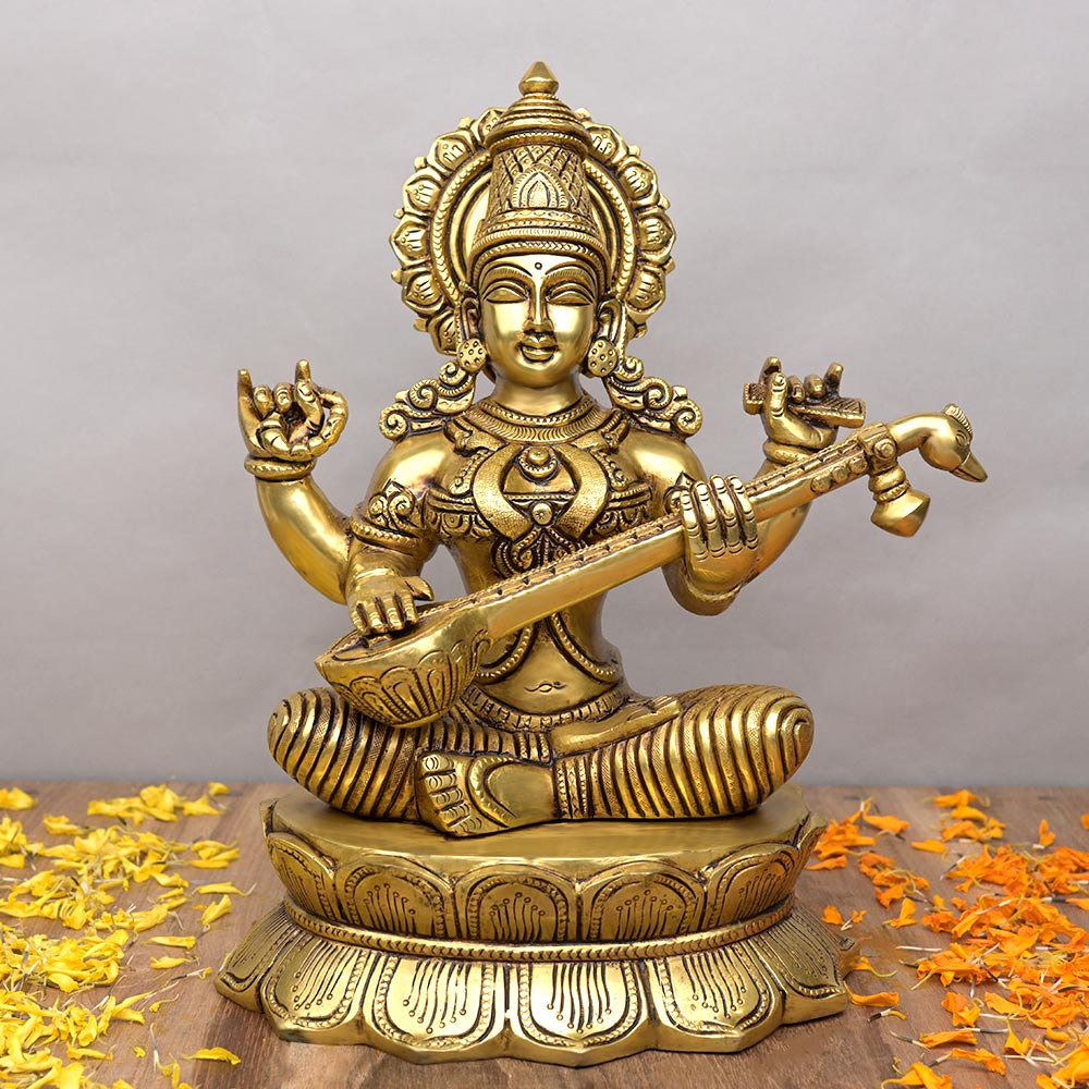 Saraswati Brass Murti