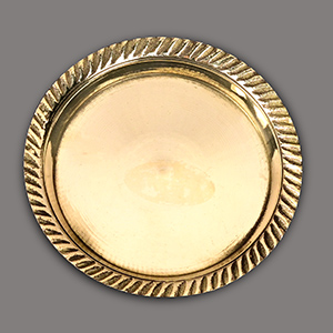 BPR01-1-S1-Round Brass Pedestal Thali
