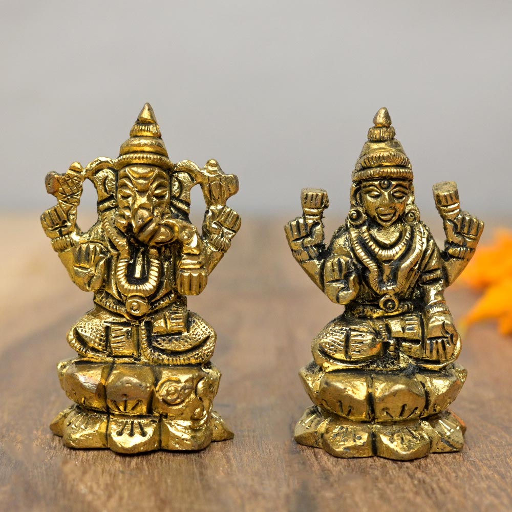 Kamal Ganesh Laxmi Brass Idol