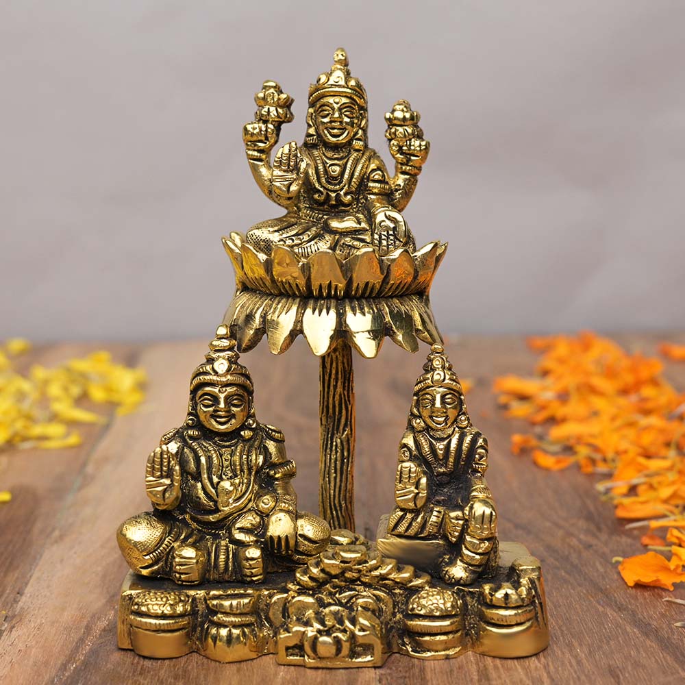 Laxmi Kuber Riddhi Brass Idol