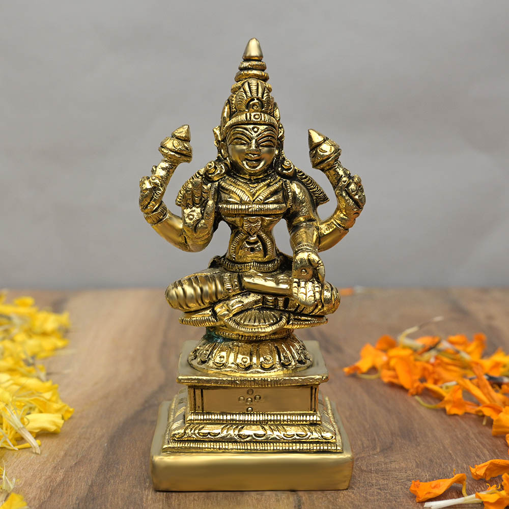 Lakshmi Devi Brass Idol