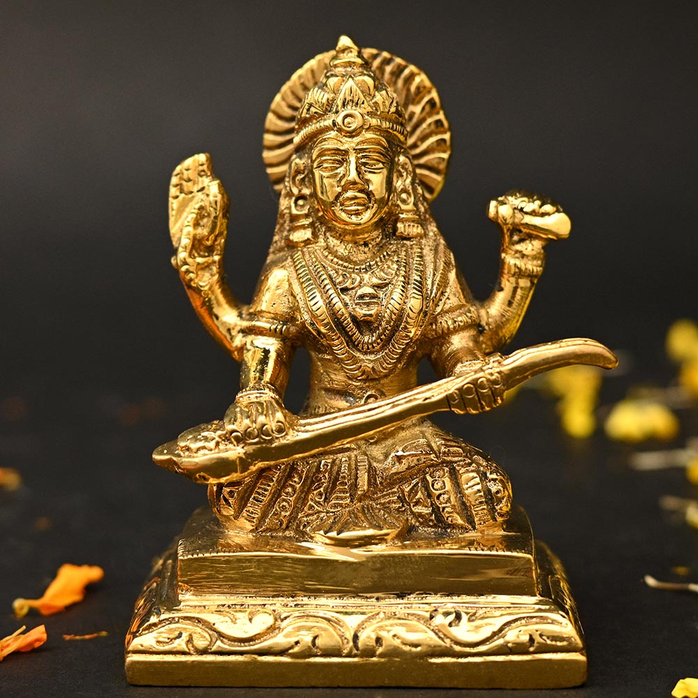 Brass Saraswati Devi Murti