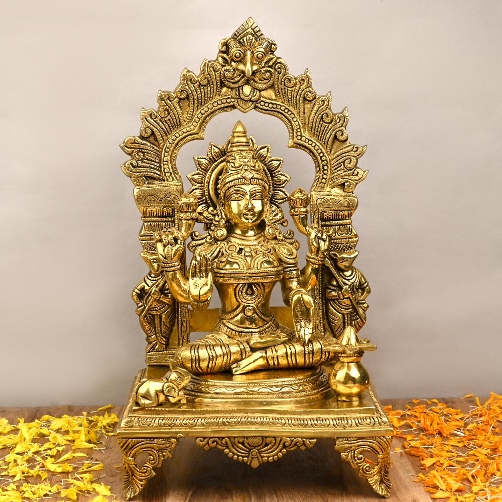 Goddess Laxmi Brass Idol