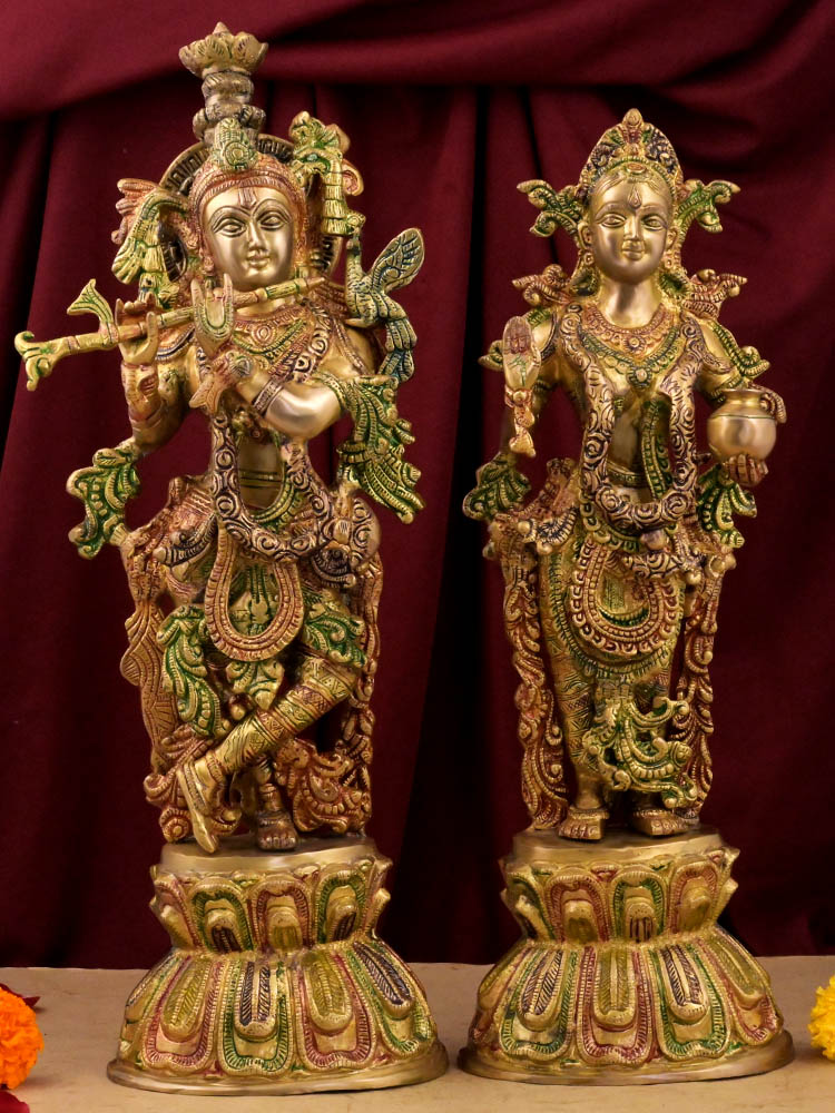 Radhe Krishna in Brass