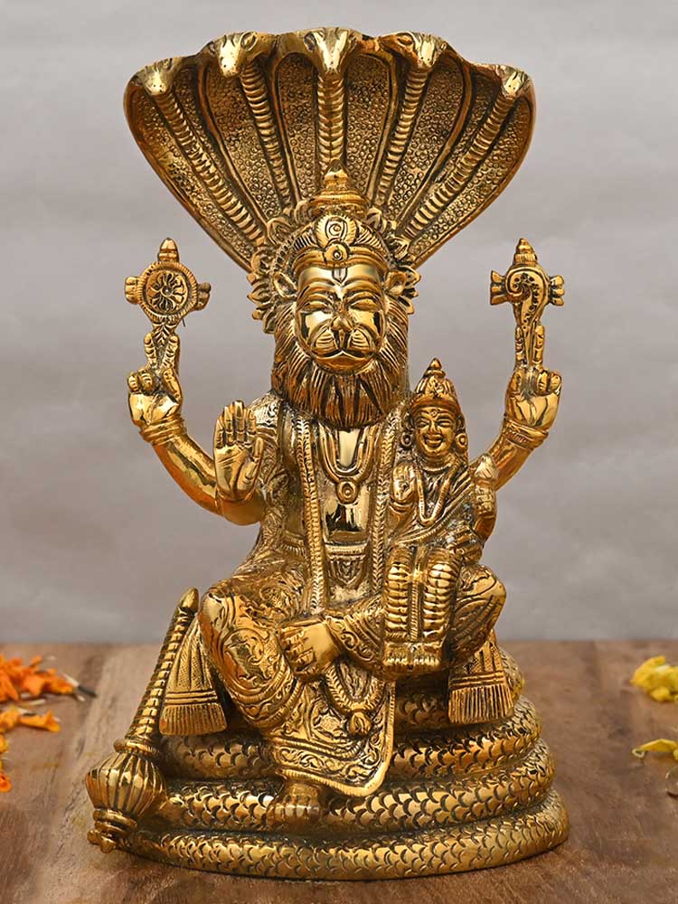 Lakshmi Narasimha Brass Idol