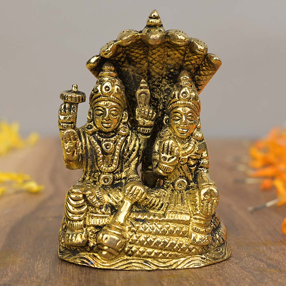 Vishnu Laxmi Brass Idol