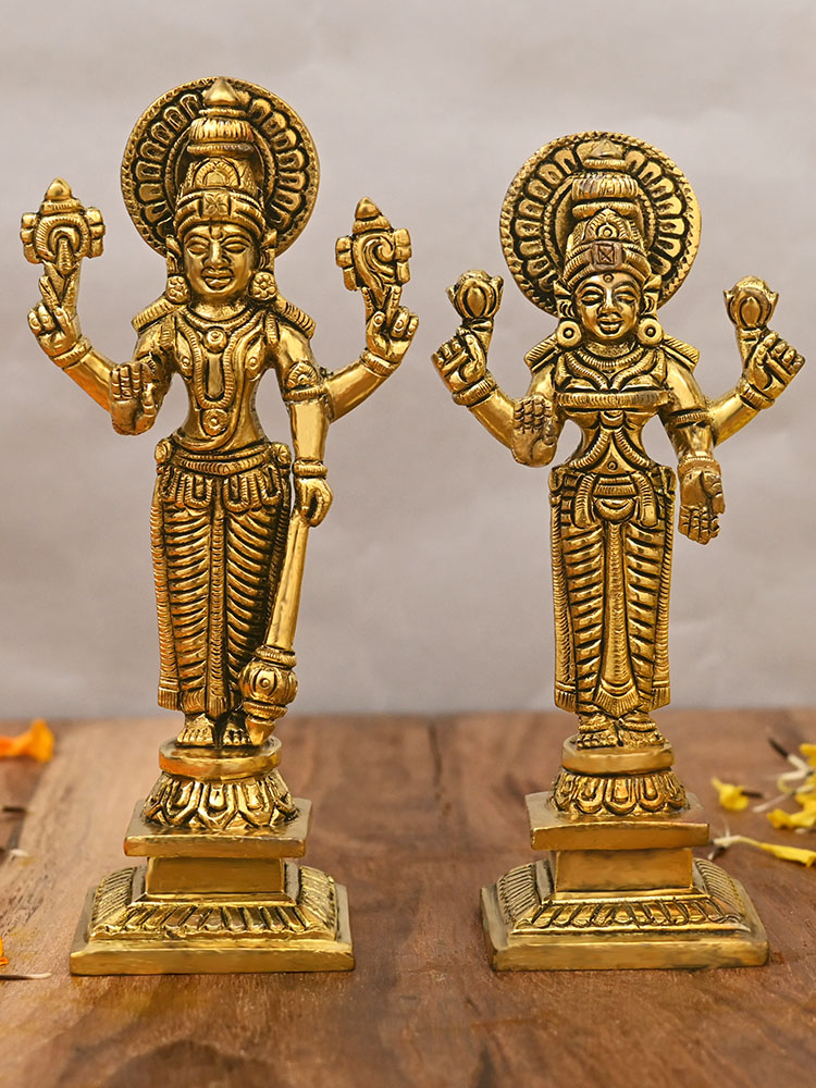 Standing Vishnu Brass Idol