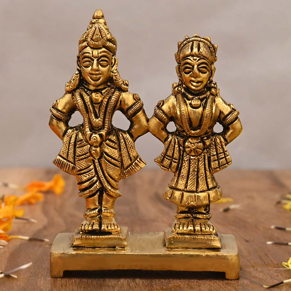 Vitthal Rakhumai Brass Murti