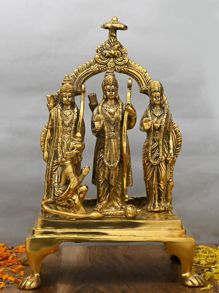 Brass Ram Darbar Murti Set