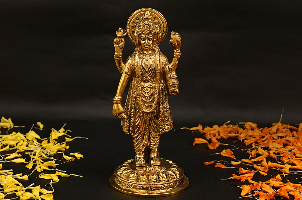Lord Dhanavantri Brass Statue