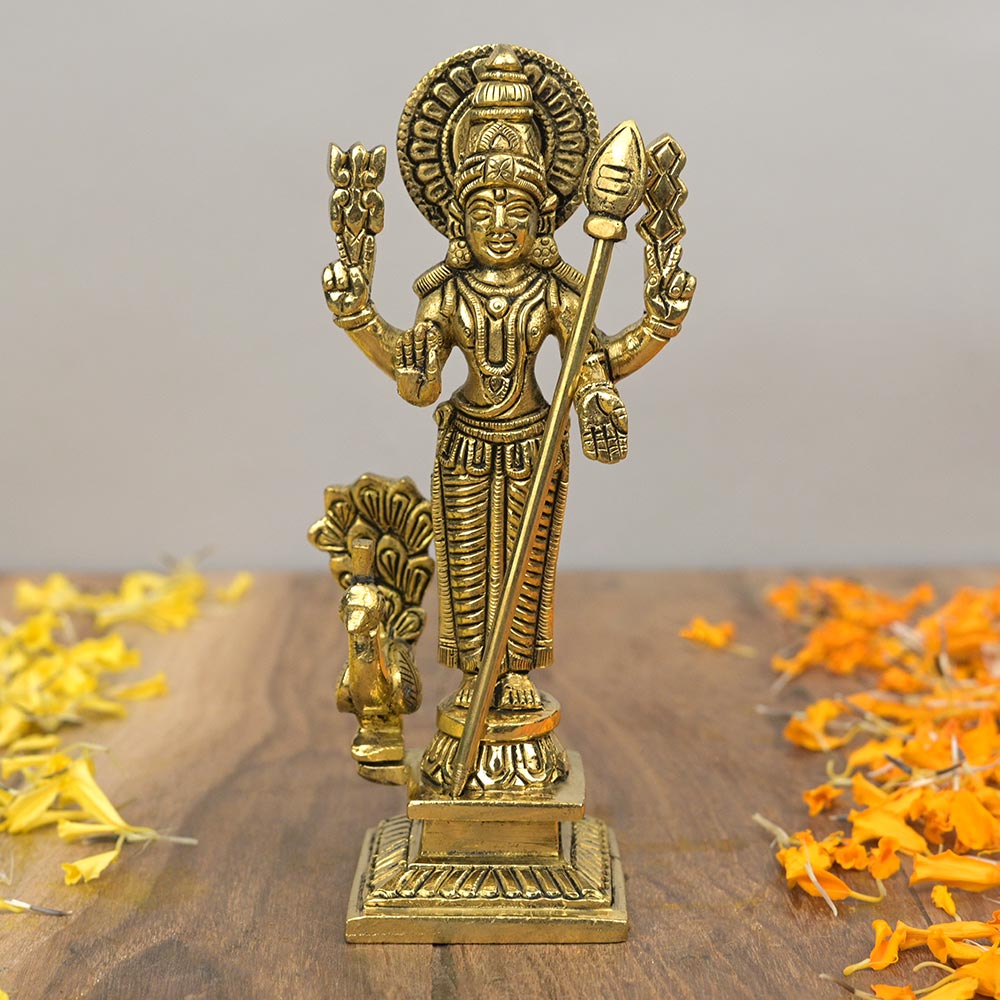 Karthikeya Swamy Brass Statue