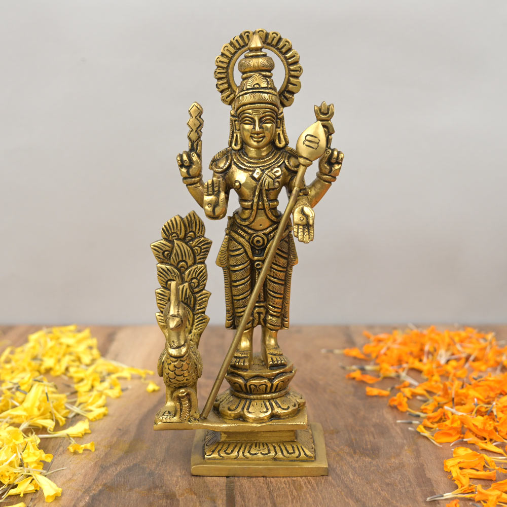 Muruga Lord Brass Idol