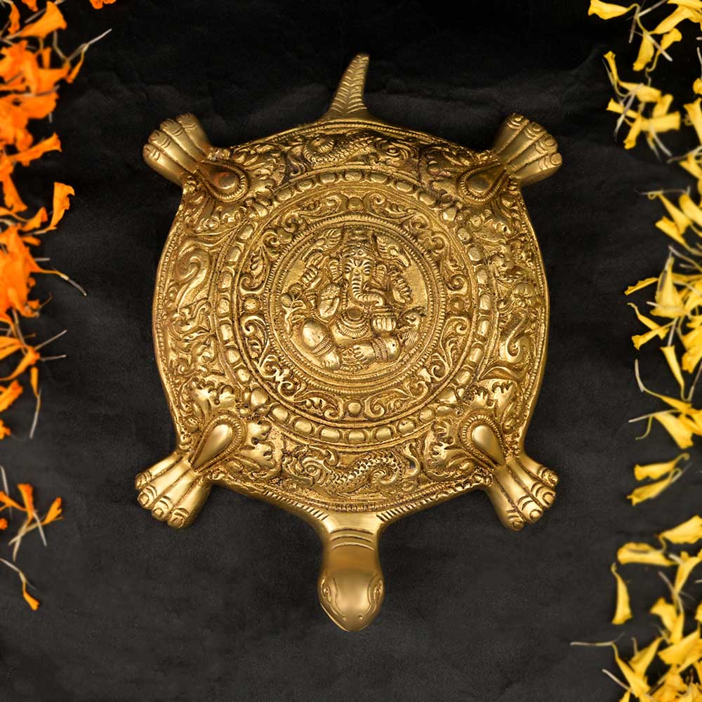 Exquisite Kurma Avatar Brass Idol