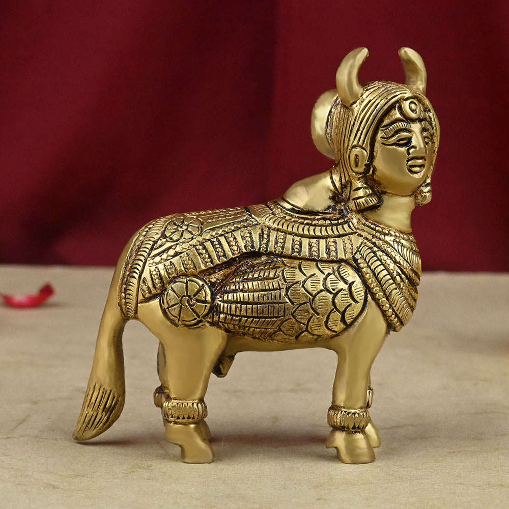 Kamdhenu Brass Statue