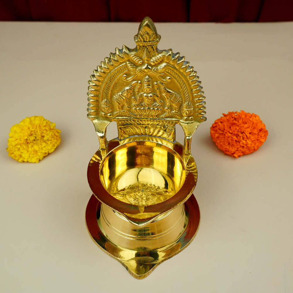 Brass Gaja Laxmi Diya 