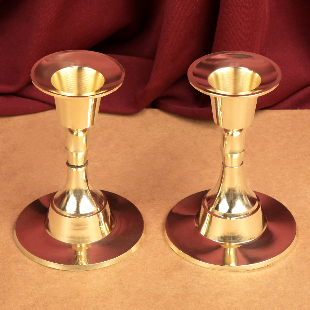 Buy Superfine Brass Candle Stand Set of 2 from Rudra Centre (Rudraksha Ratna) at reasonable prices.
