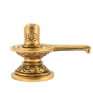 Shivaling with Nandi in Brass VI
