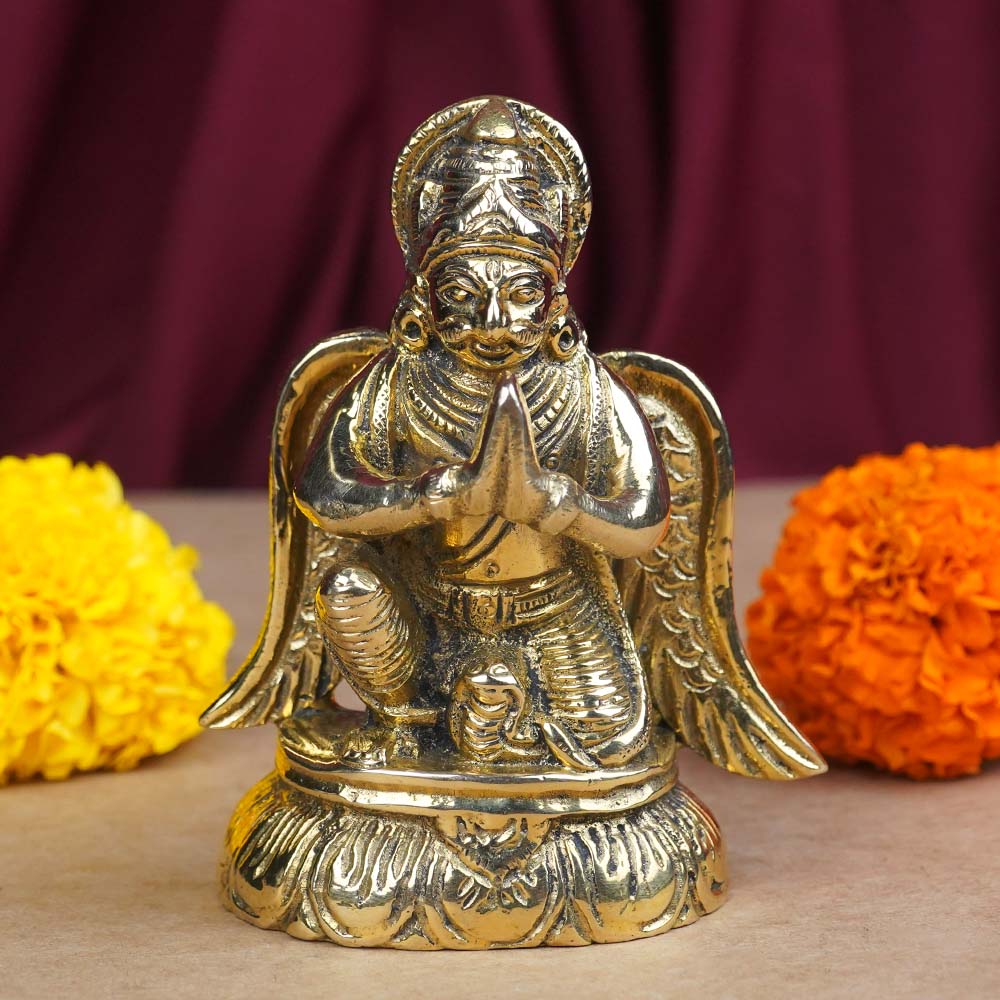 Lord Garuda Vishnu Vahan Brass Idol