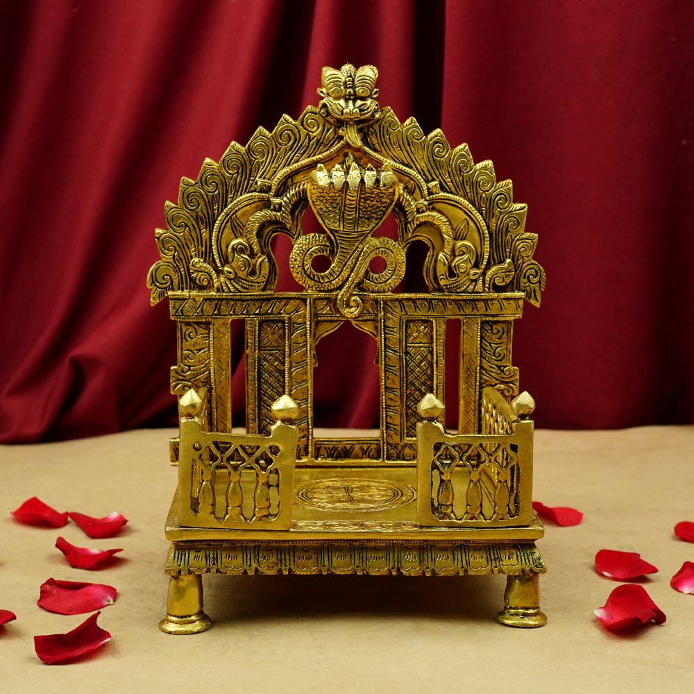 Brass Sheshnaag Singhasan With Prabhavali Design