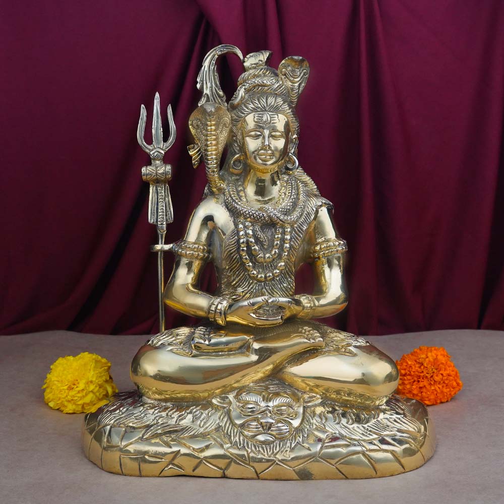 Meditation Mudra Shiva Brass Murti