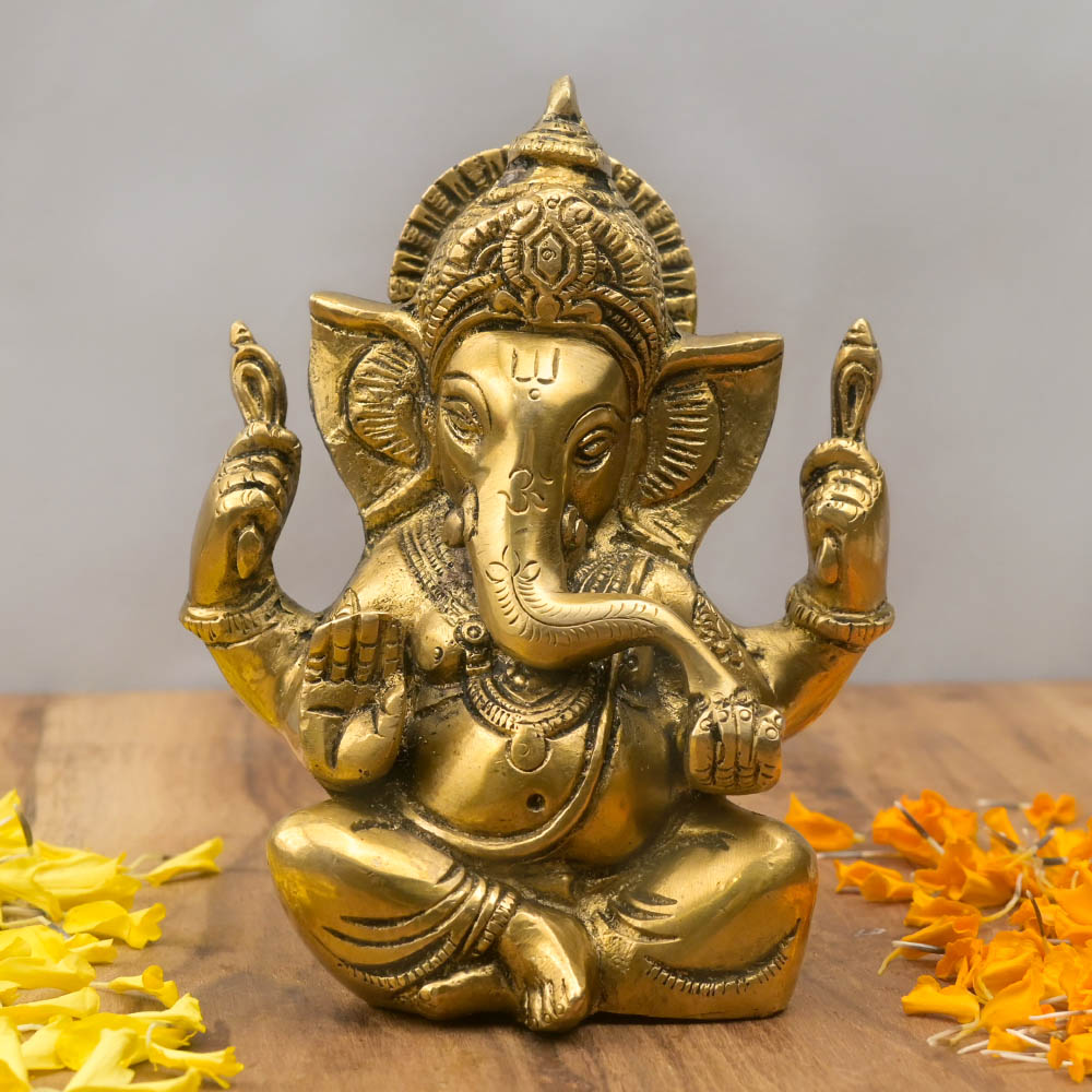 Lord Ganesh Brass Idol