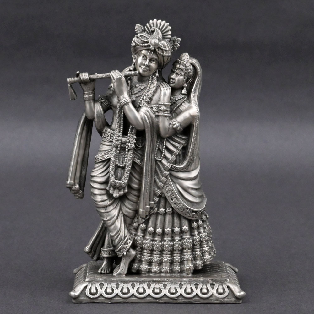 Radha Krishna 925 Sterling Silver Idol