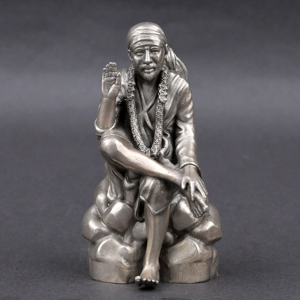 Shirdi Saibaba 925 Sterling Silver Idol