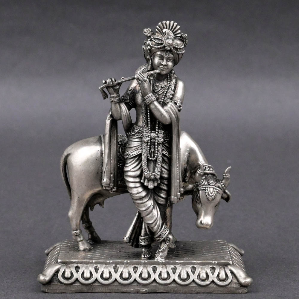 Gopal Krishna 925 Sterling Silver Idol