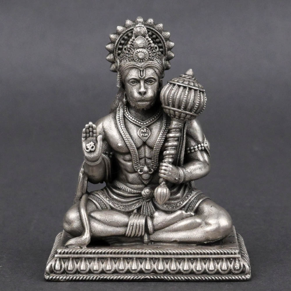 Blessing Hanuman 925 Sterling Silver Idol