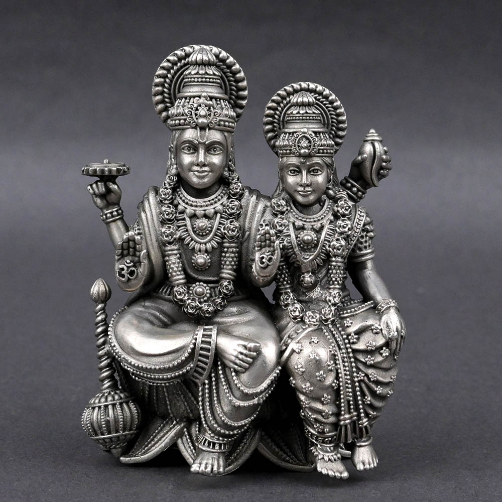 Laxmi Narayan 925 Sterling Silver Idol