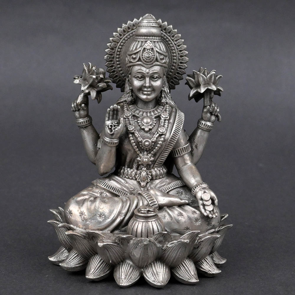 Kamal Lakshmi 925 Sterling Silver Idol