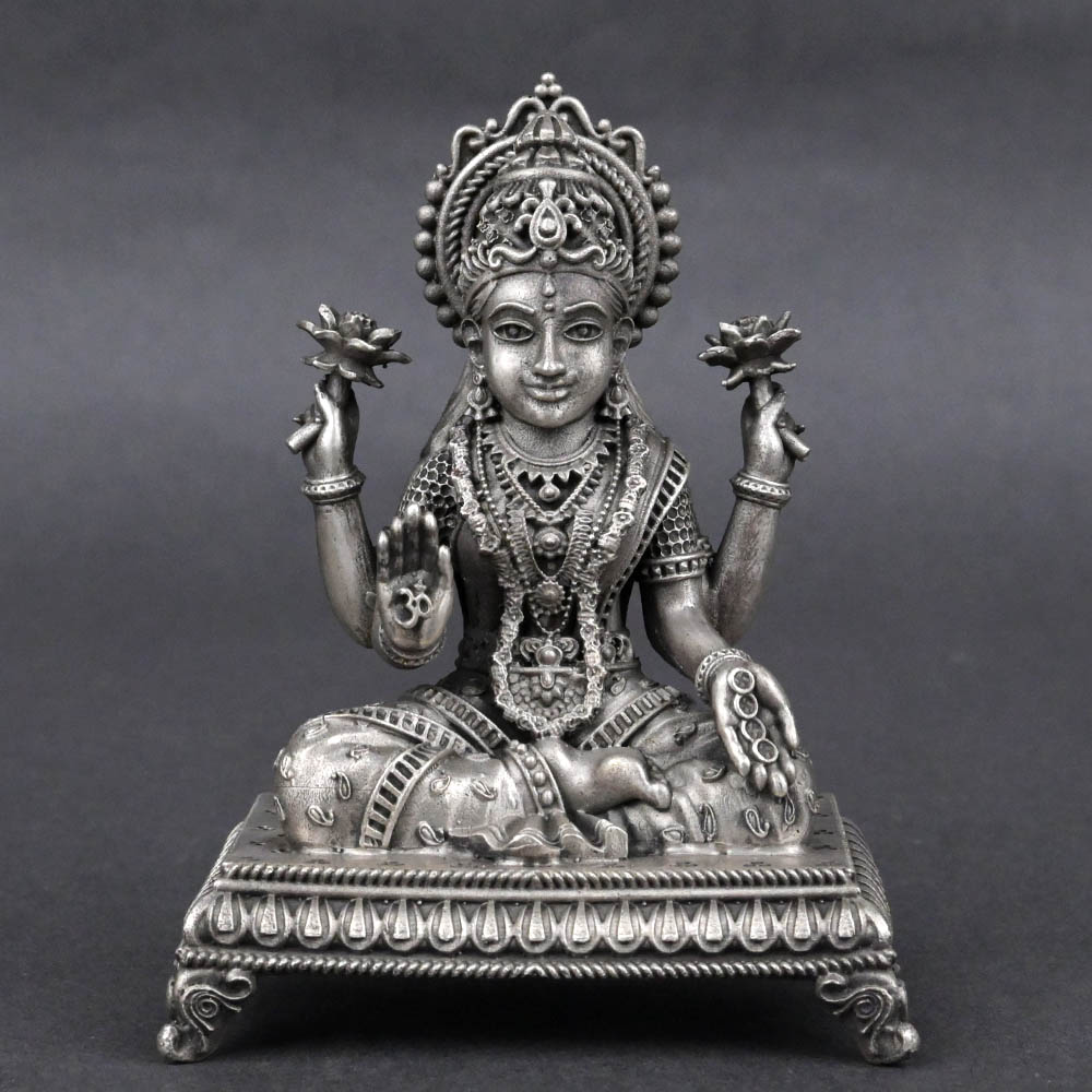 Goddess Laxmi 925 Sterling Silver Idol