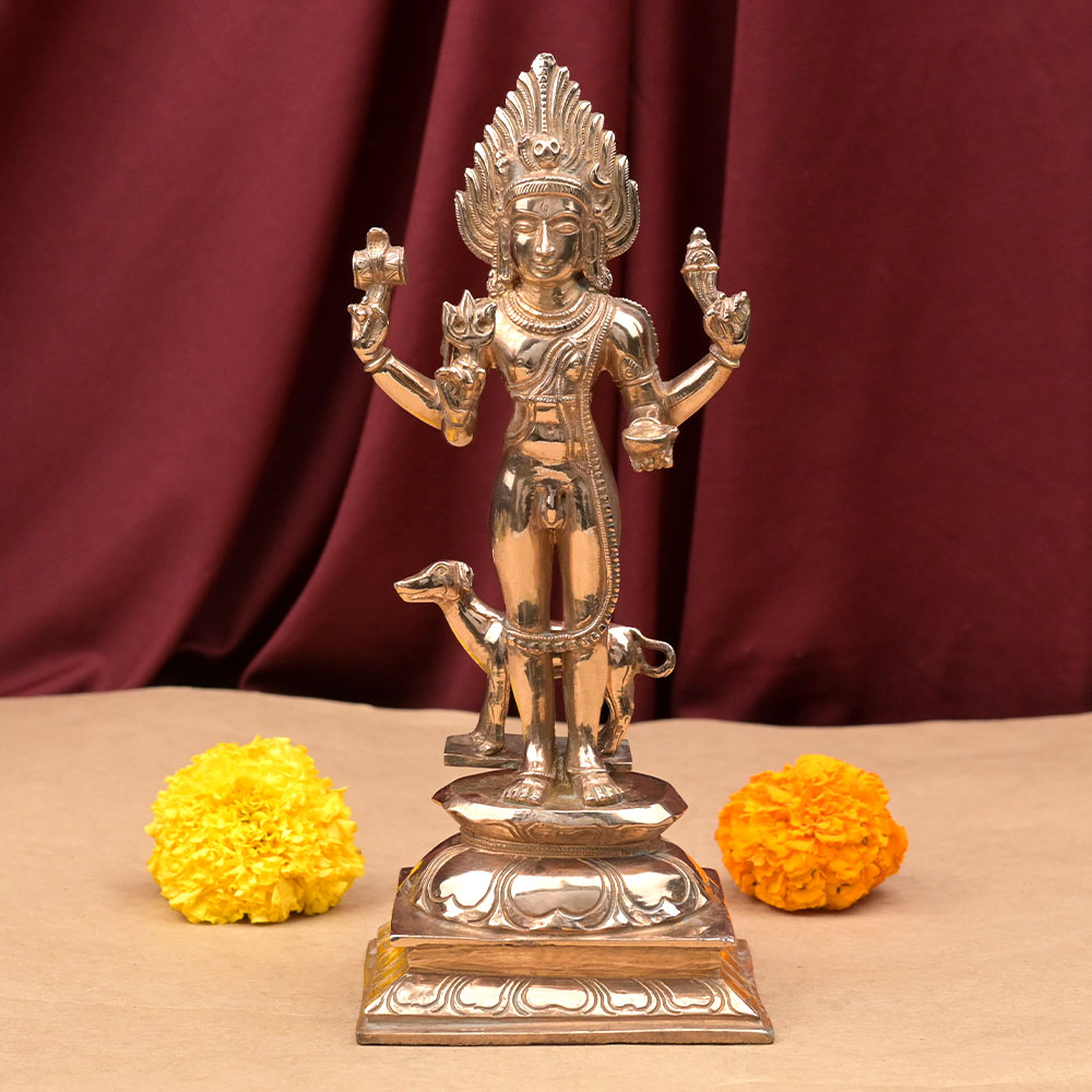 Bhagwan Kaal Bhairav Bronze Idol