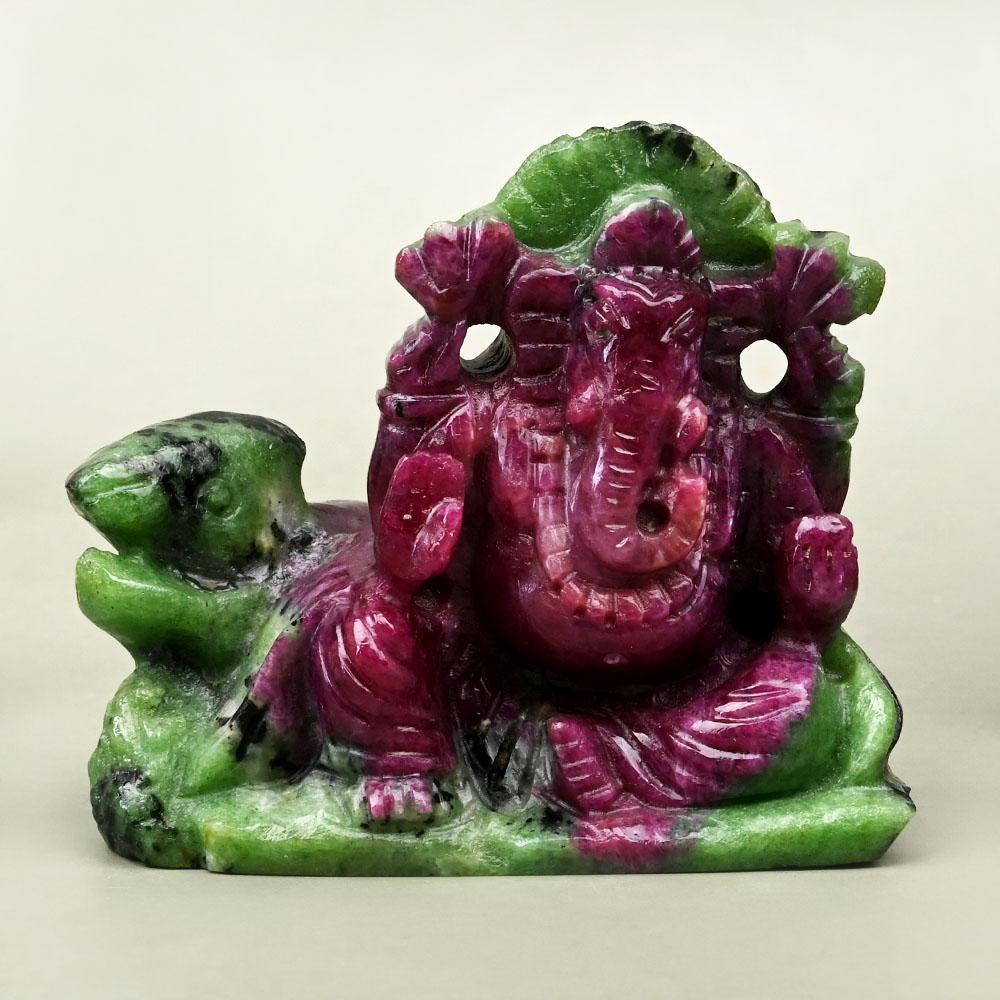 Ruby Ganesh Idol - 676 Carat