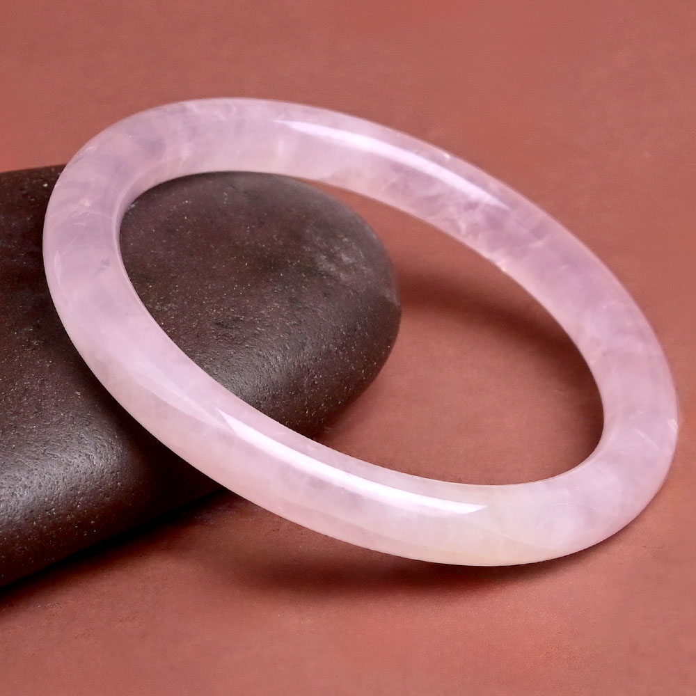 Natural Rose Quartz Bangle